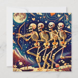 Cartes Pour Fêtes Annuelles Coussin de la Saint-Valentin pour couple squelette