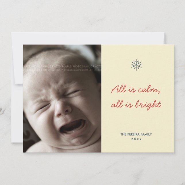 Cartes Pour Fêtes Annuelles Coutume moderne de vacances de nuit silencieuse de (Devant)