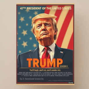 Cartes Pour Fêtes Annuelles Couverture de la série ironique Donald Trump 2026 