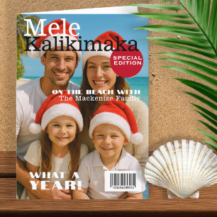 Cartes Pour Fêtes Annuelles Couverture de magazine Mele Kalikimaka Personnalis