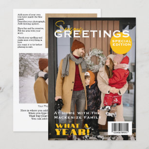 Cartes Pour Fêtes Annuelles Couverture de magazine Noël Personnalisé