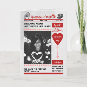 Cartes Pour Fêtes Annuelles Couverture du journal de la Saint Valentin
