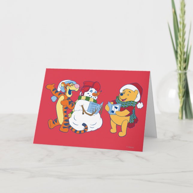 Cartes Pour Fêtes Annuelles Covoiturage de tigre et d'ourlet (Devant)