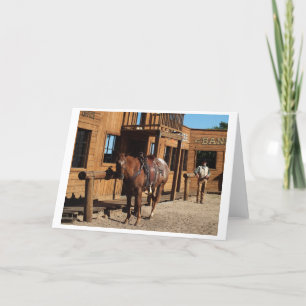 Cartes Pour Fêtes Annuelles Cow-boy et cheval dans le Far West, États-Unis