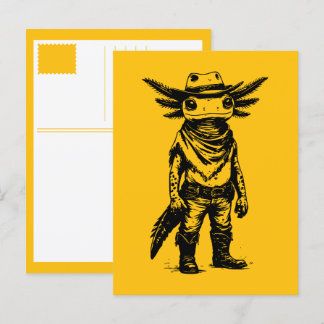 Cartes Pour Fêtes Annuelles cowboy axolotl