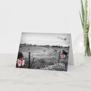Cartes Pour Fêtes Annuelles Cow's Christmas