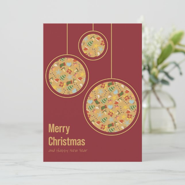 Cartes Pour Fêtes Annuelles Cozy Christmas & Happy New Year Card (Debout devant)