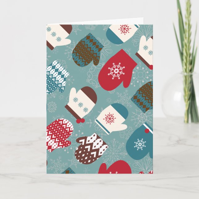 Cartes Pour Fêtes Annuelles Cozy Christmas Mittens (Devant)