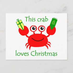 Cartes Pour Fêtes Annuelles Crabe de Noël