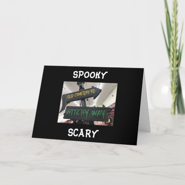 CARTES POUR FÊTES ANNUELLES **CRAINTE ÉFFRAYANTE** NE T'INQUIÈTE PAS, JE VAIS  (Devant)
