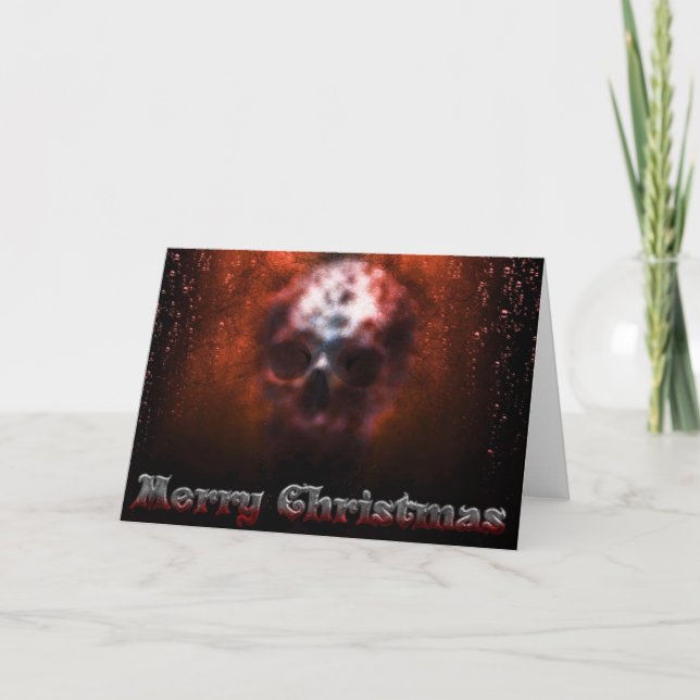 Cartes Pour Fêtes Annuelles Crâne de Noël (Devant)