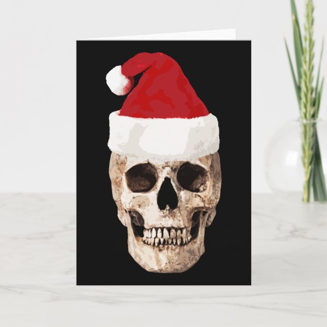 Cartes Pour Fêtes Annuelles Crâne du père noël - Noël est mort (Devant)