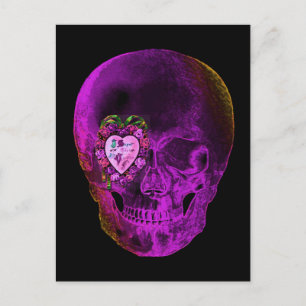 Cartes Pour Fêtes Annuelles Crâne pourpre de Valentine