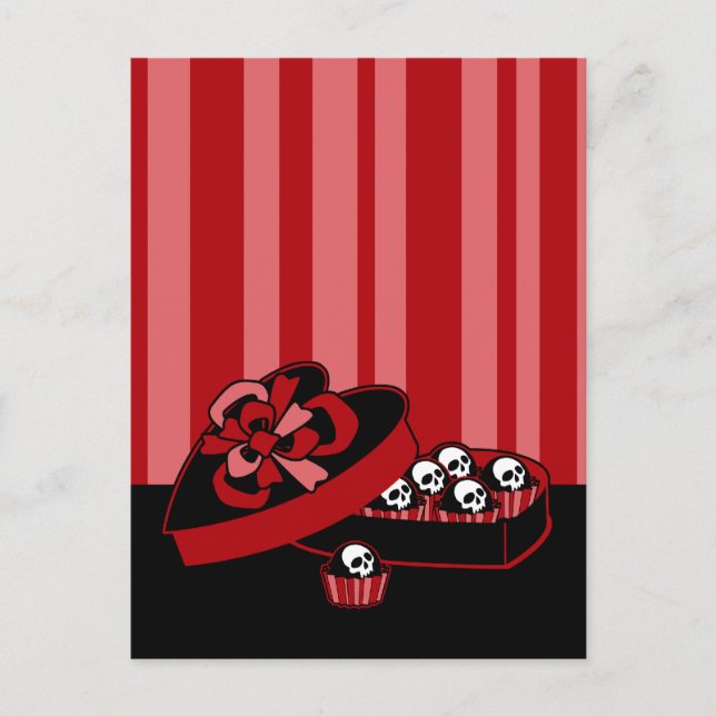 Cartes Pour Fêtes Annuelles Crâne Valentine Candy (Devant)