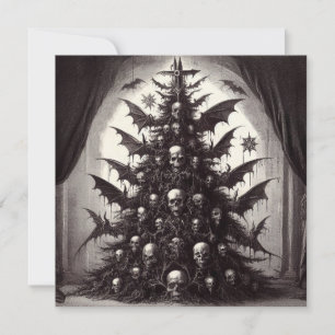 Cartes Pour Fêtes Annuelles Crânes d'horreur Noël Arbre Goth Noël Noël
