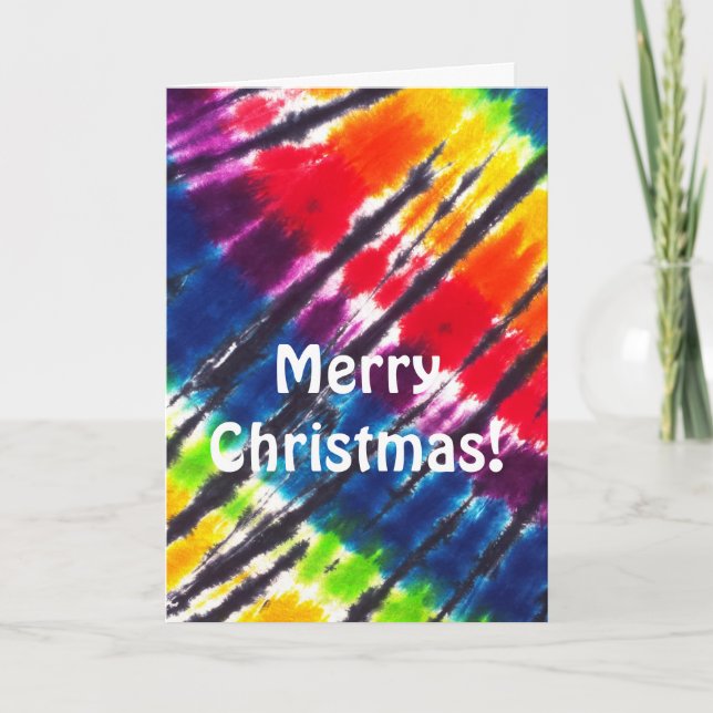 Cartes Pour Fêtes Annuelles Cravate arc-en-ciel - Noël (Devant)