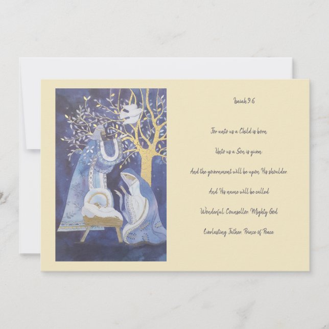 Cartes Pour Fêtes Annuelles Crèche chrétienne de la Nativité (Devant)