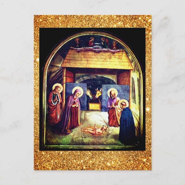 Cartes Pour Fêtes Annuelles Crèche,Convento di San Marco, Fra Angelico (Devant)