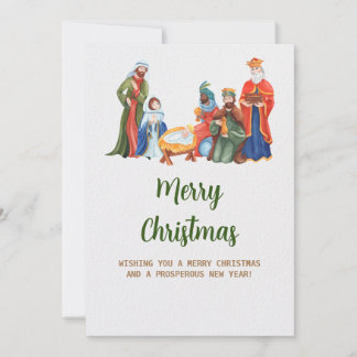 Cartes Pour Fêtes Annuelles Crèche de Noël
