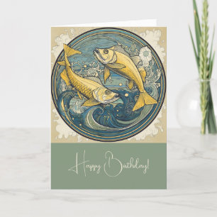 Cartes Pour Fêtes Annuelles Créer vos propres pinces Art Nouveau Zodiac
