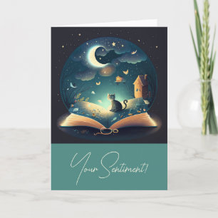 Cartes Pour Fêtes Annuelles Créez votre propre chat noir mystique et votre Gri