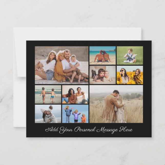 Cartes Pour Fêtes Annuelles Créez votre propre collage de 10 photos (Devant)