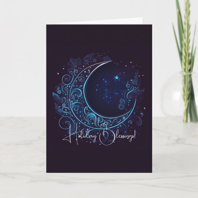 Cartes Pour Fêtes Annuelles Créez votre propre lune mystique en fibre (Devant)