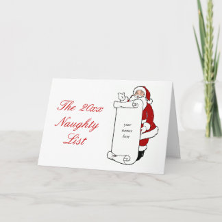 Cartes Pour Fêtes Annuelles Créez votre propre Père Noël Liste de vilains vaca