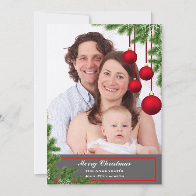 Cartes Pour Fêtes Annuelles Créez votre propre photo de Noël (Devant)