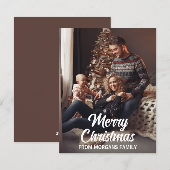 Cartes Pour Fêtes Annuelles Créez votre propre photo personnalisée Noël (Devant / Derrière)