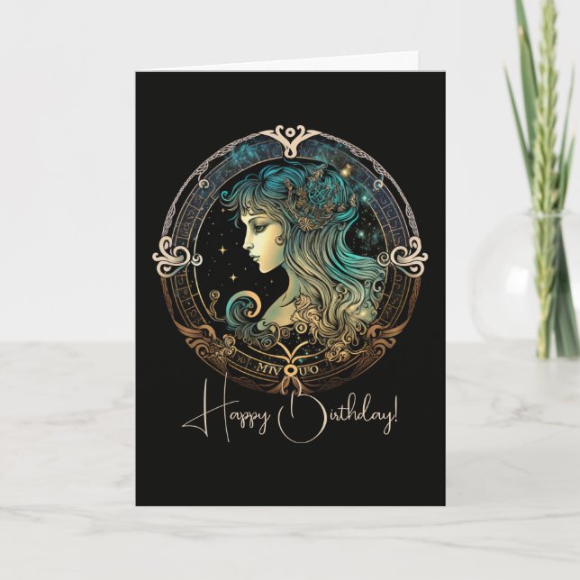 Cartes Pour Fêtes Annuelles Créez votre propre virus céleste Zodiac (Devant)