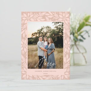 Cartes Pour Fêtes Annuelles Crème Poinsettia Design de Noël