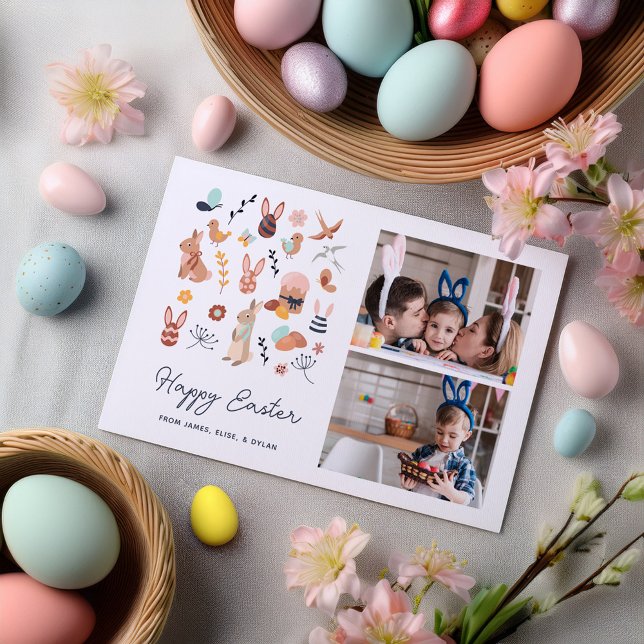 Cartes Pour Fêtes Annuelles Critère de Pâques Photo personnalisée (Créateur téléchargé)
