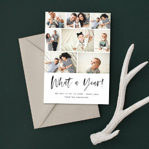 Cartes Pour Fêtes Annuelles Critique de la collage de photos de la famille mod