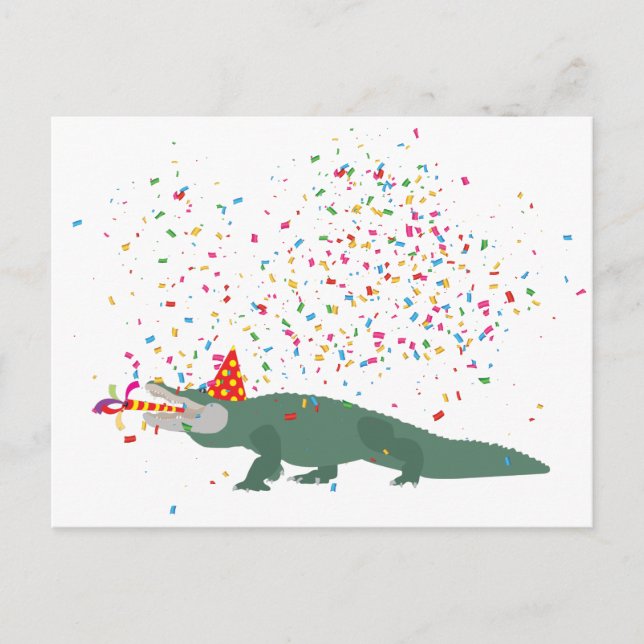 Cartes Pour Fêtes Annuelles Crocodile d'alligator - Animaux ayant une fête (Devant)