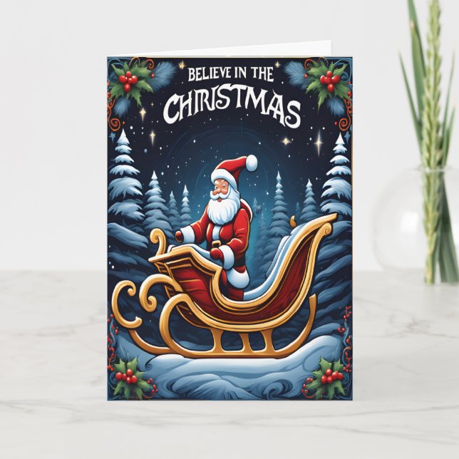 Cartes Pour Fêtes Annuelles Croire à la magie de Noël (Devant)