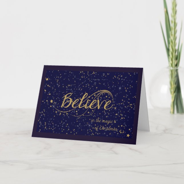 Cartes Pour Fêtes Annuelles Croire à la magie de Noël (Devant)