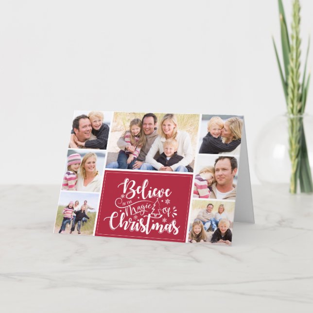 Cartes Pour Fêtes Annuelles Croire à la magie de Noël Photo Folded (Devant)
