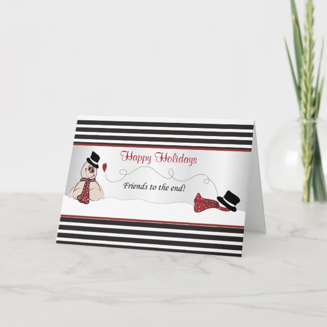 Cartes Pour Fêtes Annuelles Croire - Amis jusqu'à la fin ⛄ (Devant)