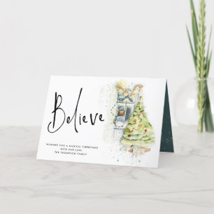 Cartes Pour Fêtes Annuelles Croire Fenêtre Enfant Noël Eve Magique