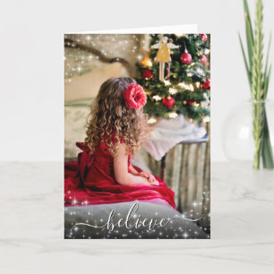 Cartes Pour Fêtes Annuelles Crois. Festive Étincelles Photo Overlay Noël