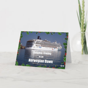 Cartes Pour Fêtes Annuelles Croisière de Noël à l'aube norvégienne