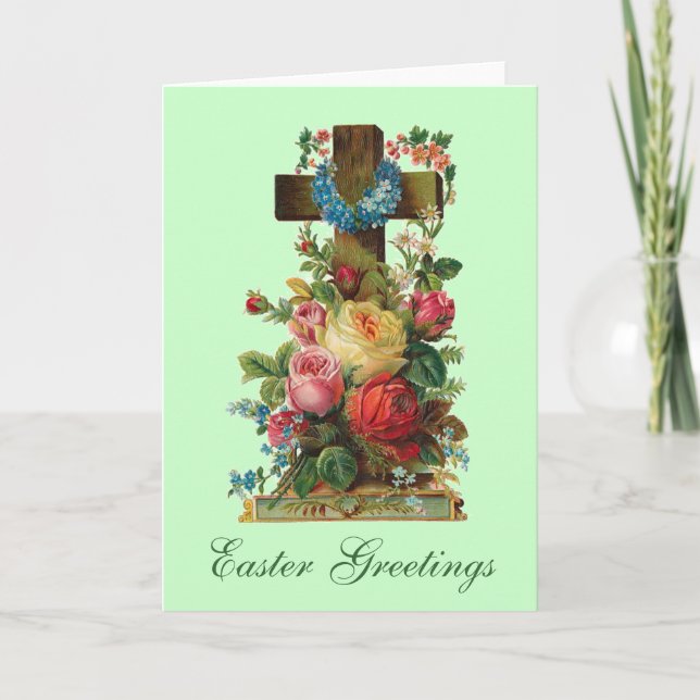 Cartes Pour Fêtes Annuelles Croisière florale Salutations de Pâques (Devant)