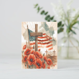 Cartes Pour Fêtes Annuelles Croix Americana en fleurs