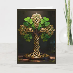 Cartes Pour Fêtes Annuelles Croix celtique et trèfles de la Saint-Patrick
