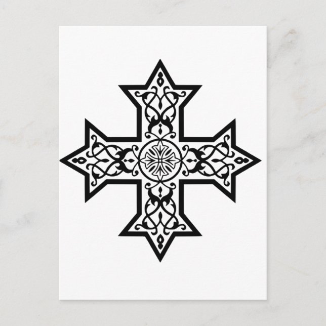 Cartes Pour Fêtes Annuelles Croix copte (Devant)