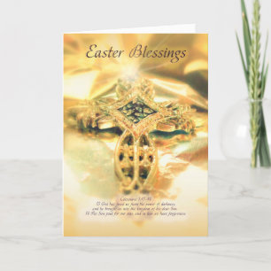 Cartes Pour Fêtes Annuelles Croix/Crucifix de bénédictions de Pâques