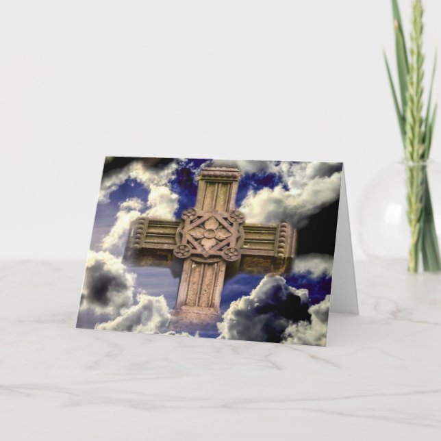 Cartes Pour Fêtes Annuelles Croix dans le ciel (Devant)