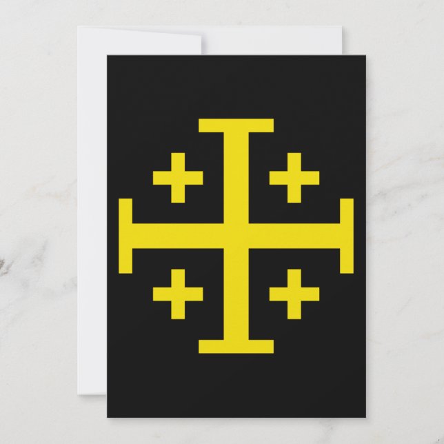 Cartes Pour Fêtes Annuelles Croix de Jérusalem (Devant)