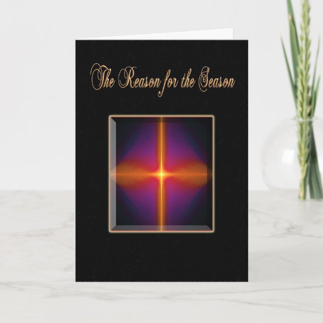 Cartes Pour Fêtes Annuelles Croix de Noël chrétienne (Devant)